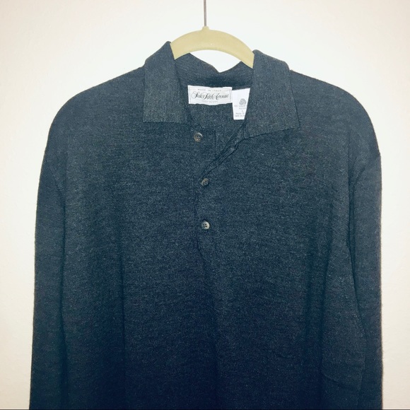 Saks Fifth Avenue Other - Saks Fifth Avenue | Vintage Gray Wool Polo Sweater